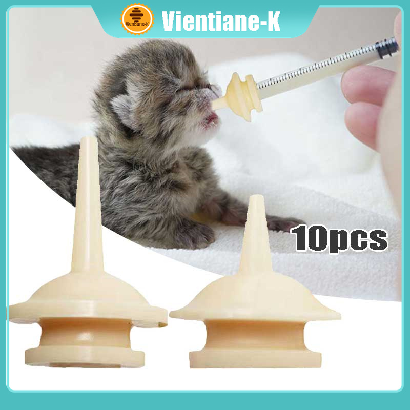 Dot Kucing Baru Lahir 10pcs Dot Nipple Anjing Silikon Universal Pet Feeding Nipple Dot Makan