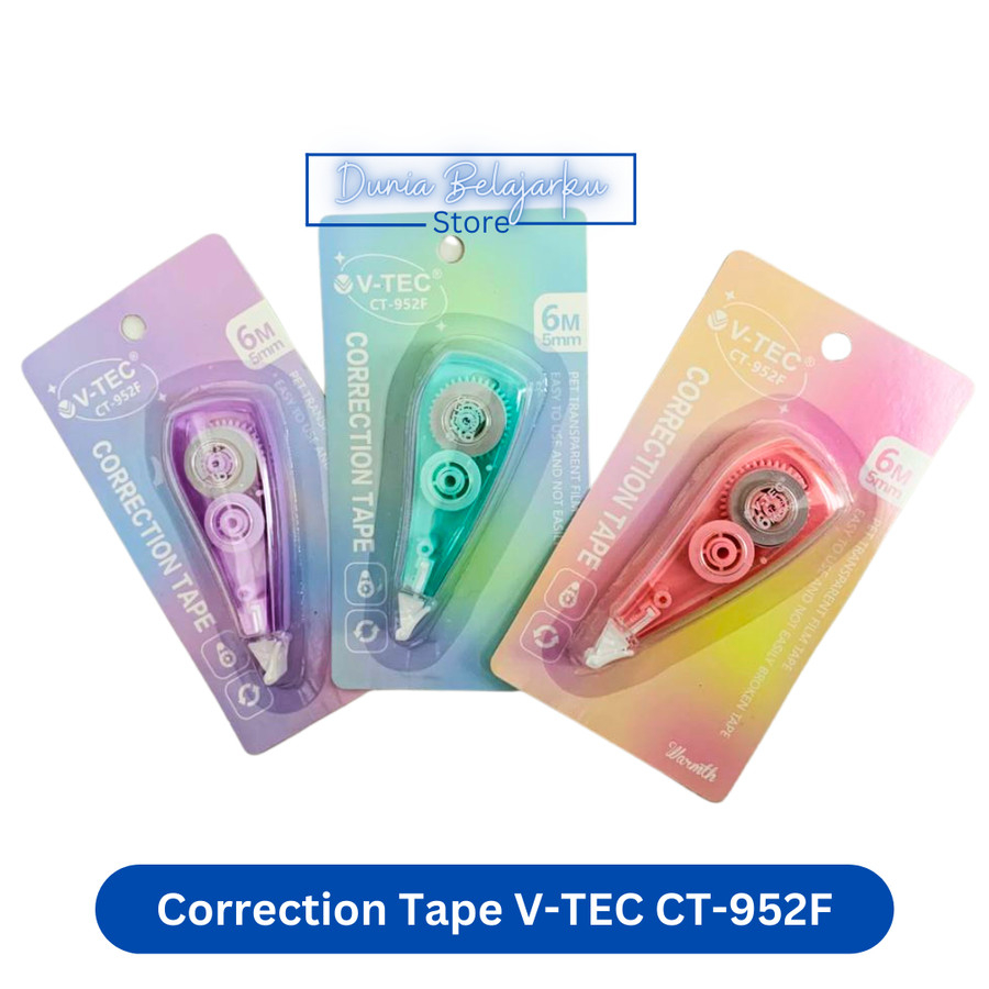 

Correction Tape Cortape Pita Koreksi V-TEC CT-952F Tip Ex Kertas Roll