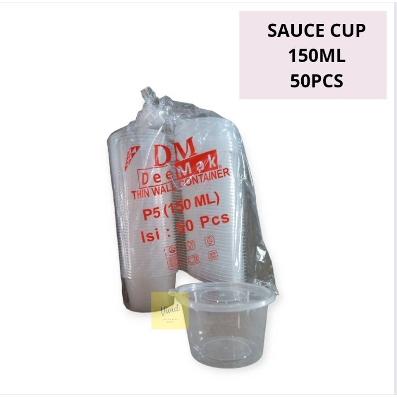 Sauce Cup DM 150 ml - Tempat Saus - Cup Saus 150ml - 50pcs