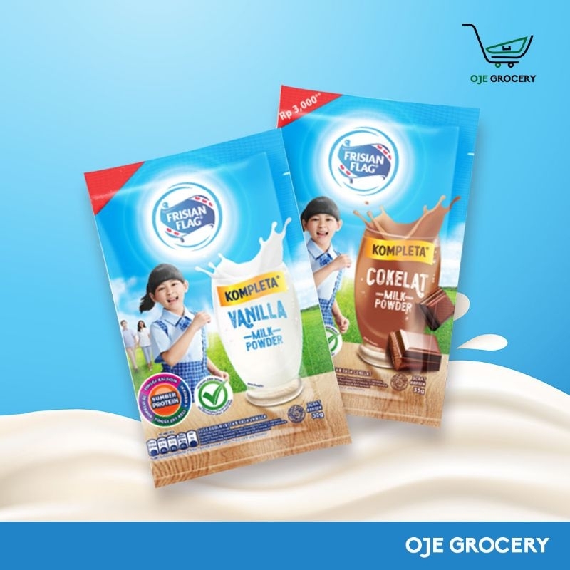 

FRISIAN FLAG KOMPLETA (10 SACHET) - SUSU BUBUK COKLAT VANILLA