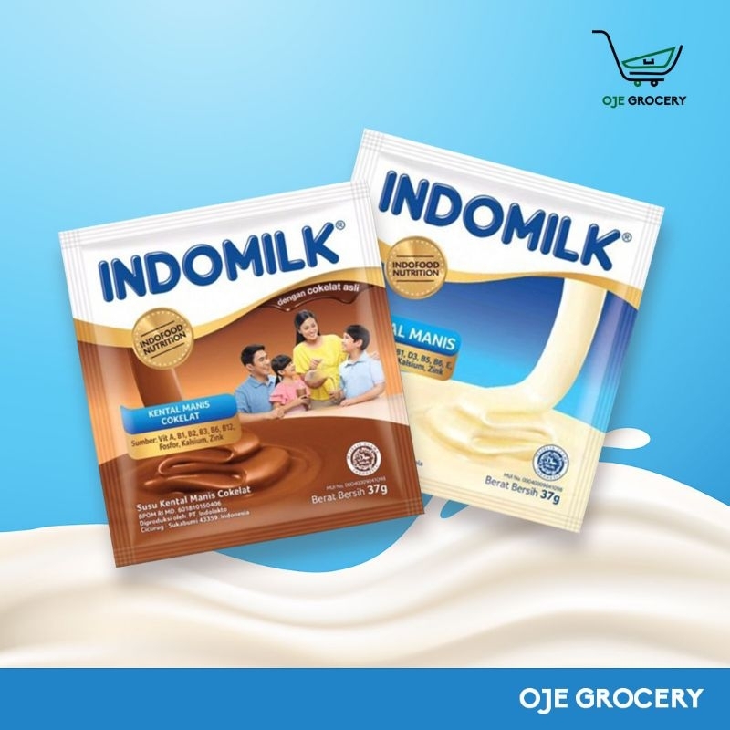 

INDOMILK (6 SACHET) - SUSU KENTAL MANIS COKLAT PUTIH - SKM