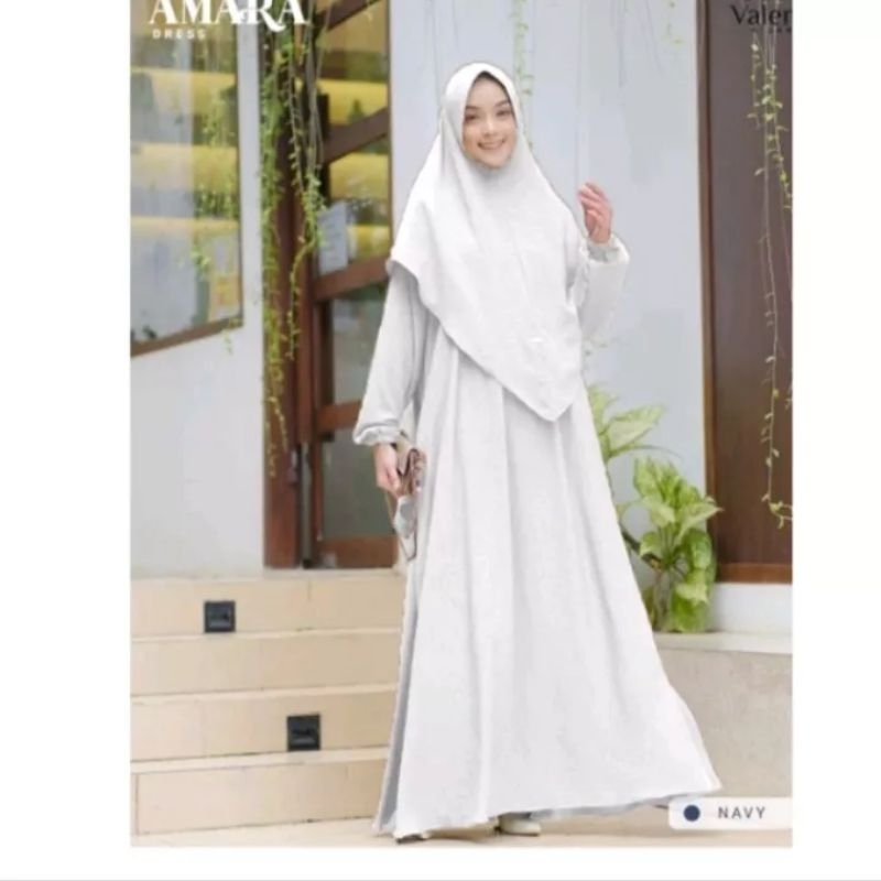 Gamis set hijab khimar cringkle