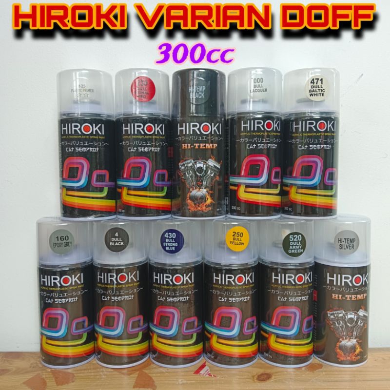 Promo Minim 2- A. Pilok Pilox Cat Semprot Hiroki Varian Doff 300Cc Kuning Doff Hijau Army Green Doff