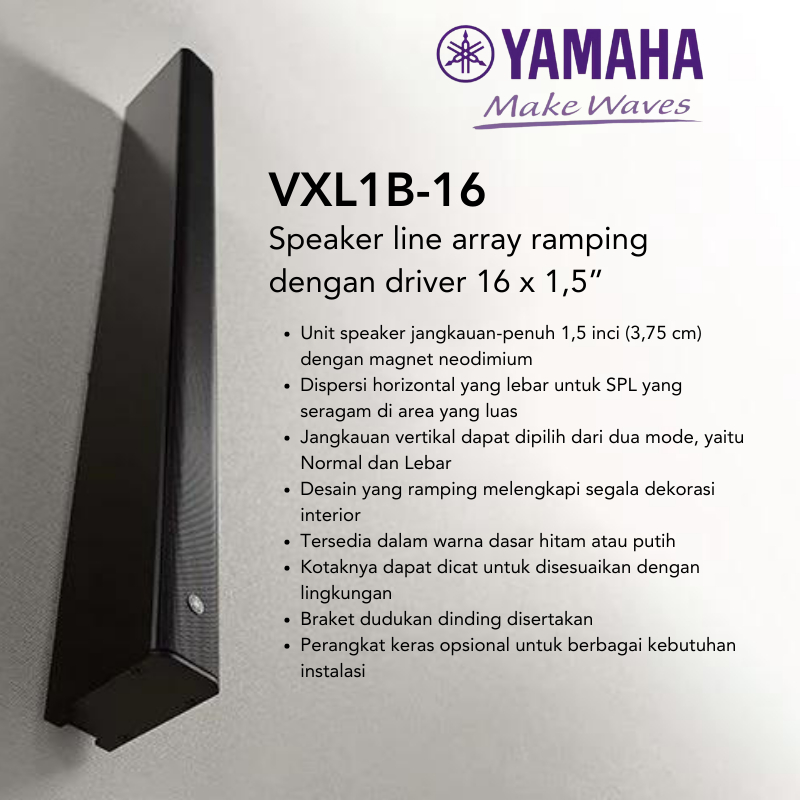 YAMAHA VXL1B-16 / VXL1W-16 LINE ARRAY SPEAKER DRIVER 16 x 1,5”