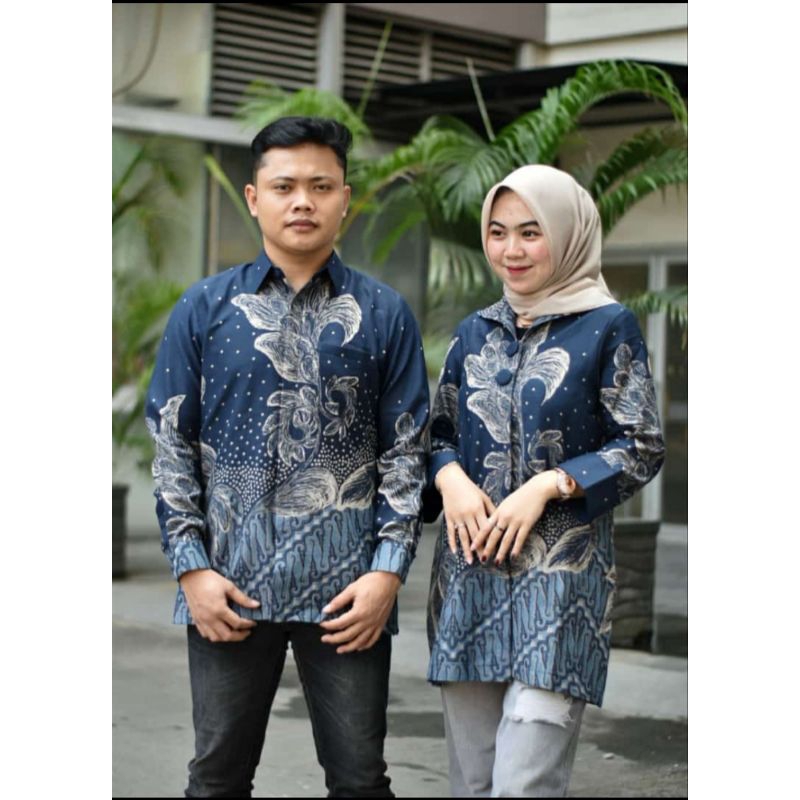 Baju batik tunik wanita baju batik pria lengan panjang batik Dolby batik rendy