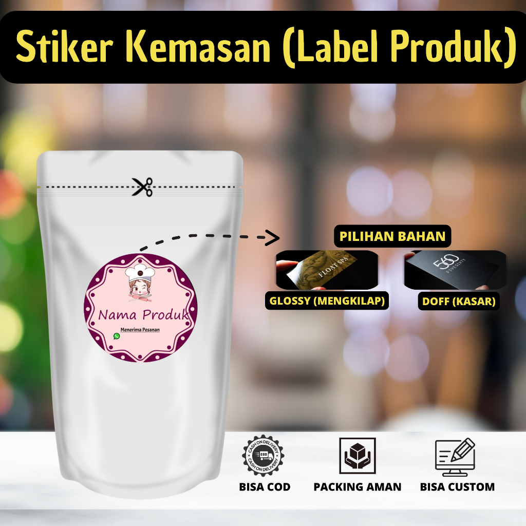 

PROMO Stiker Label Kemasan / Produk Kode A-1 (makanan, Minuman, Dll)