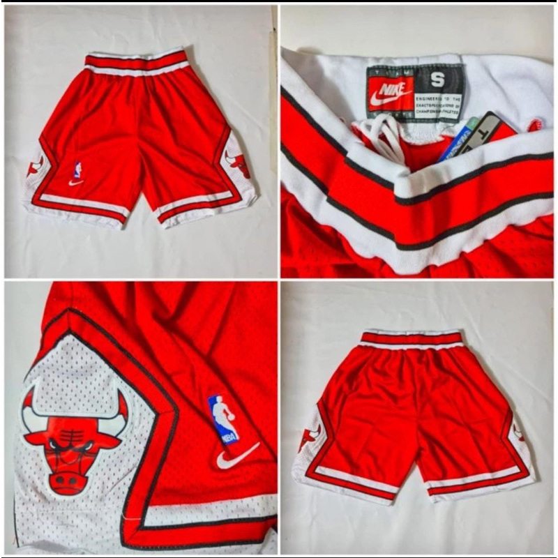 Celana/Short Basketball NBA Team Swingman Chicago Bulls Banyak Motif Material Original