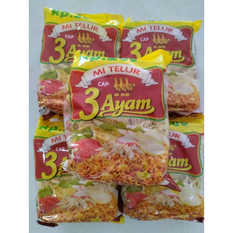 

Mie Telur Cap 3 Ayam Kemasan 110gr