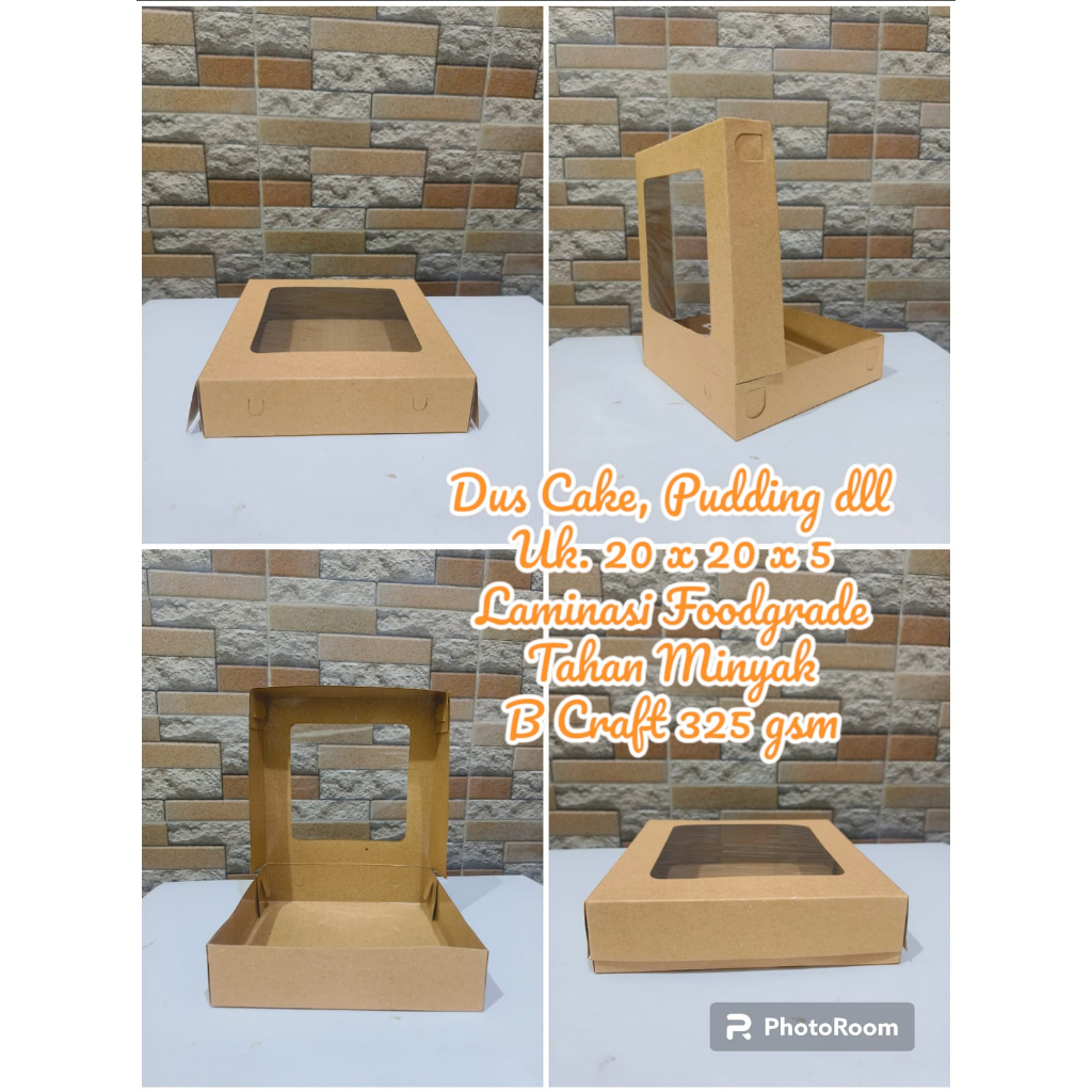 Dus Cake Uk. 20 x 20 x 5 Laminasi Window