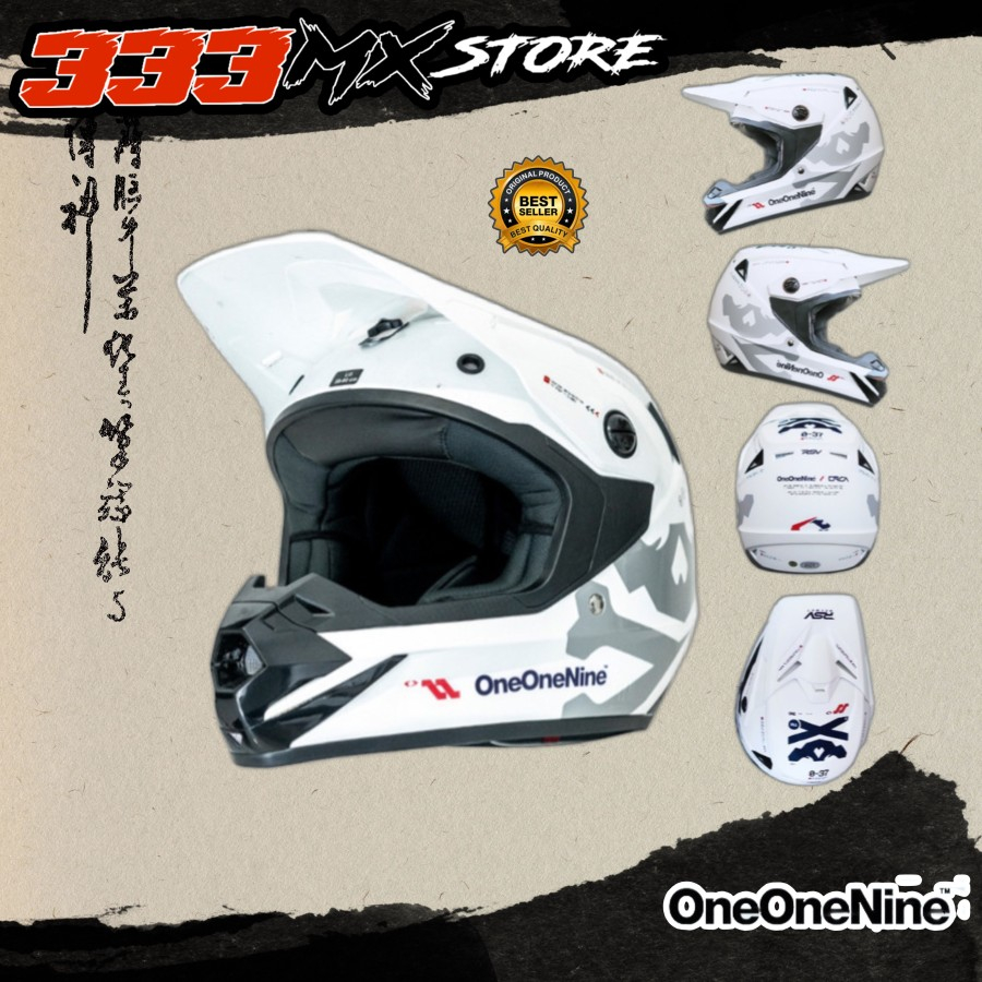HELM ONEONENINE X ORCA TH9 REAPERS MARK II WHITE MATTE HELMET ORIGINAL