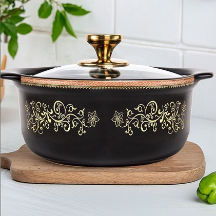 PAN108 Panci Sapo panci Sup Keramik 3.45L / Panci Masak Keramik / Panci Rebus