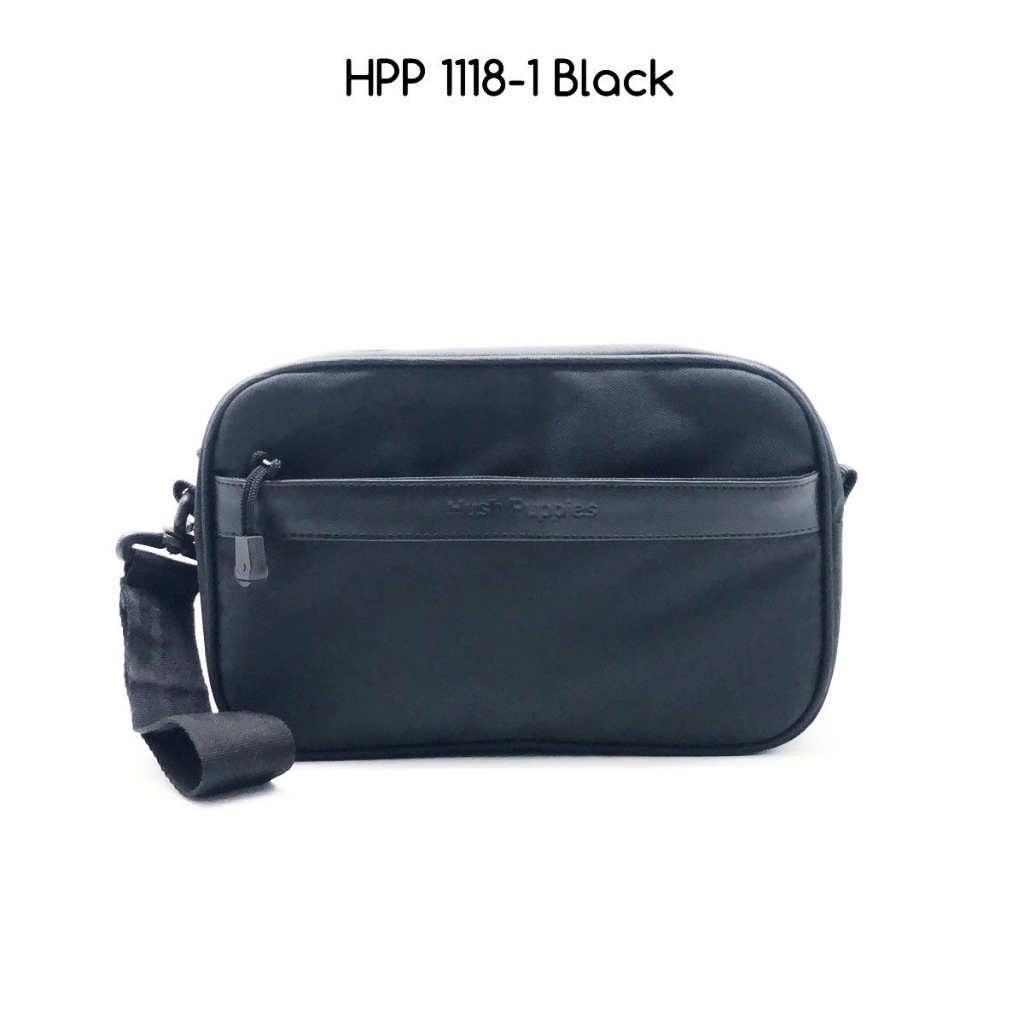 Tas Pria Handbag HUSH PUPPIES 1118-1 JETBLACK HITAM Import Tas Cowok Murah