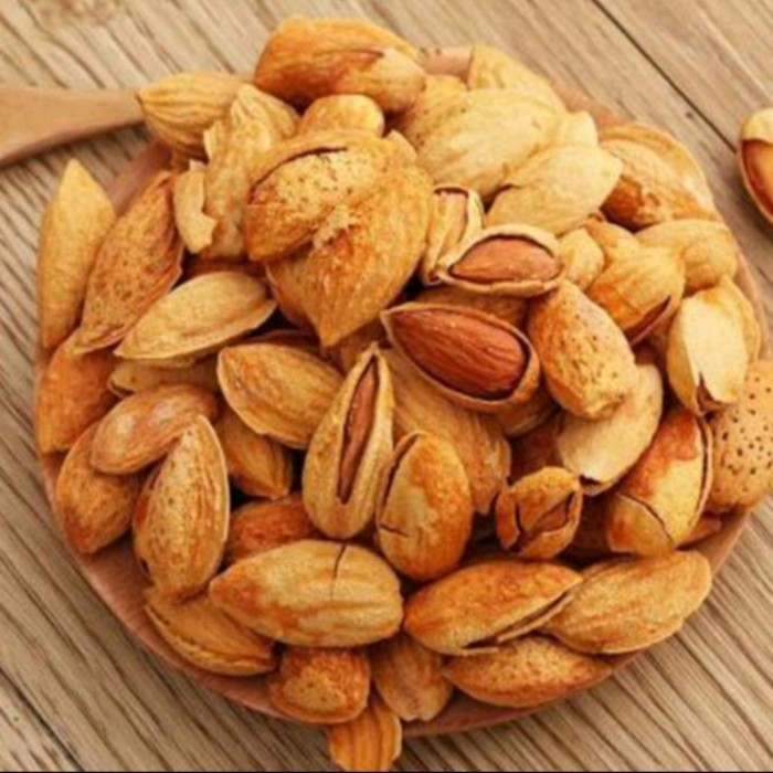 

kacang almond panggang 1kg kemasan standing pouch