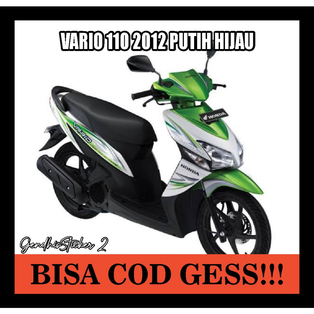 striping honda vario 110 2012 putih hijau