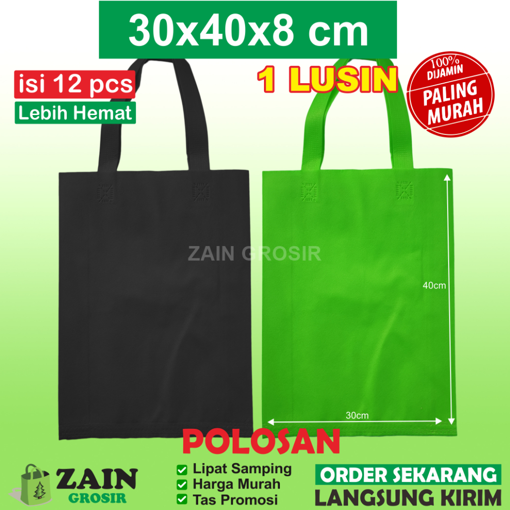 

perpcs satuan 30x40x8 cm spunbond goodiebag goodie bag tas tali