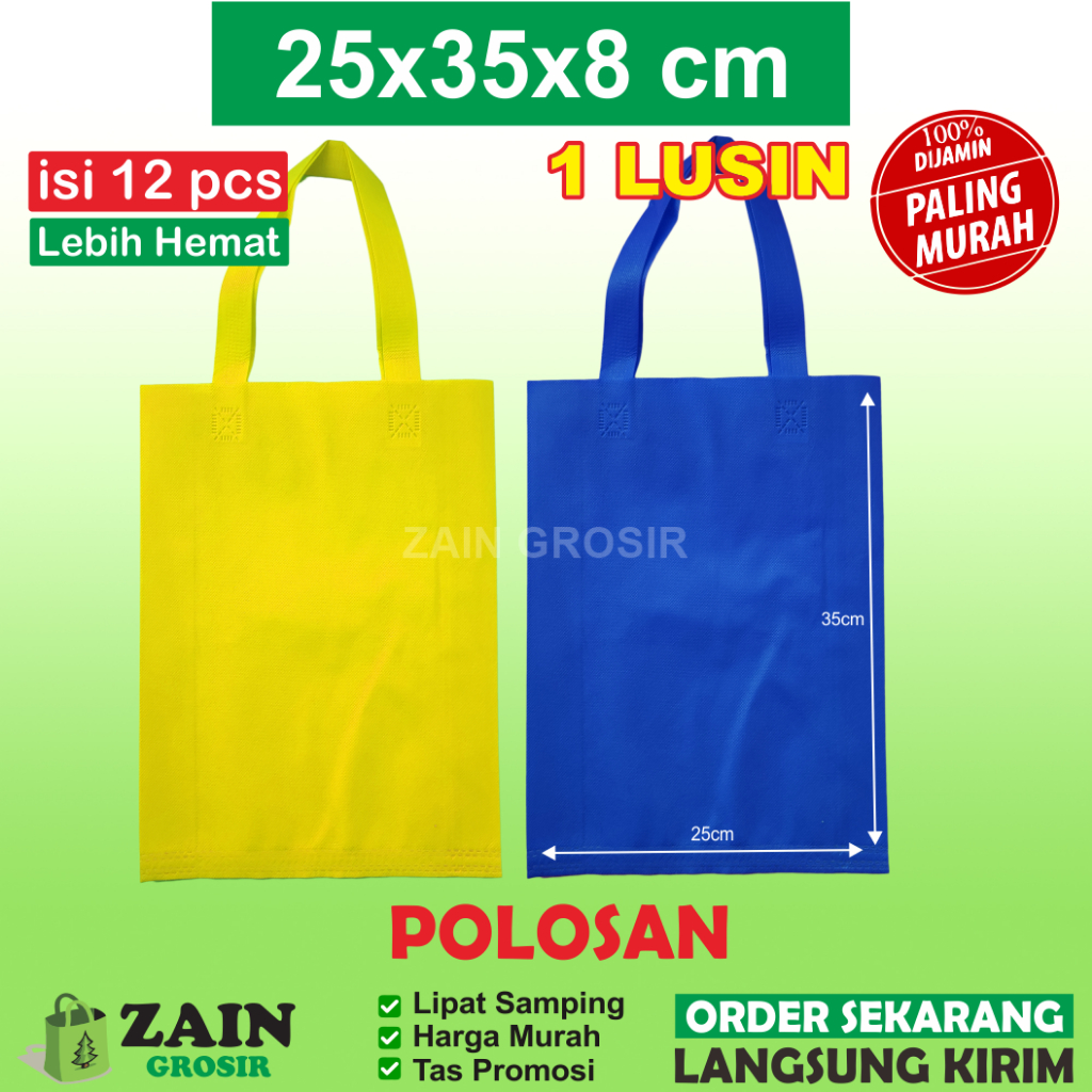 

10 Lusin 25x35x8 cm / spunbond / goodiebag / goodie / bag / tas / tali