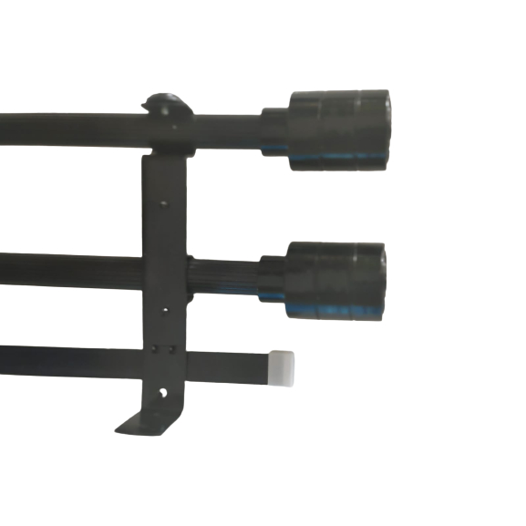 Batang Gorden Double Smokring- Tiang Gorden Untuk Pasang Gorden dan Vitrase Gorden Smokring