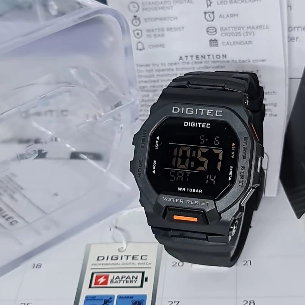 JAM TANGAN DIGITEC  ORIGINAL TAHAN AIR DUALTIME