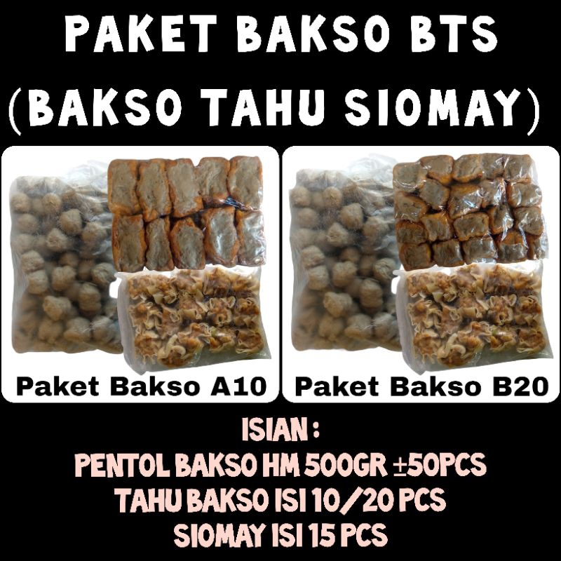 

Paket Bakso Tahu Siomay (BTS) Frozen