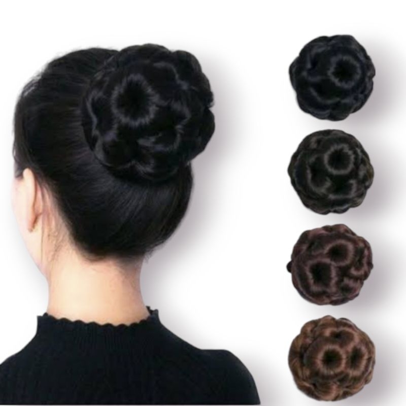 jepit jamur/sanggul bunga sanggul modern rambut palsu