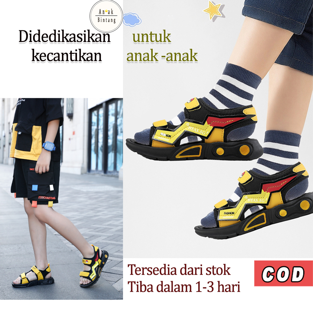 [COD]Sendal Anak Laki - Laki Model Pikachu Termurah Sandal Gunung Sepatu Anak SANDAL TALI DOUBLE STR