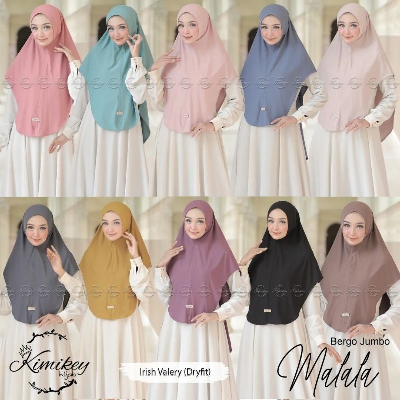 Kimikey Hijab Bergo Jumbo Malala (Label Leather)