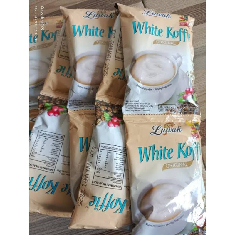 

Kopi Luwak White Koffie Coffee Original Renceng Isi 10pc / Kopi Bubuk Instans