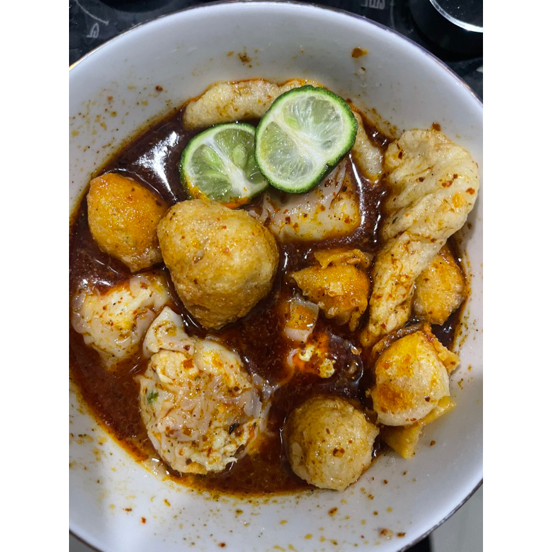 

Dimsum Cuanki kuah instan komplit pedas mantap
