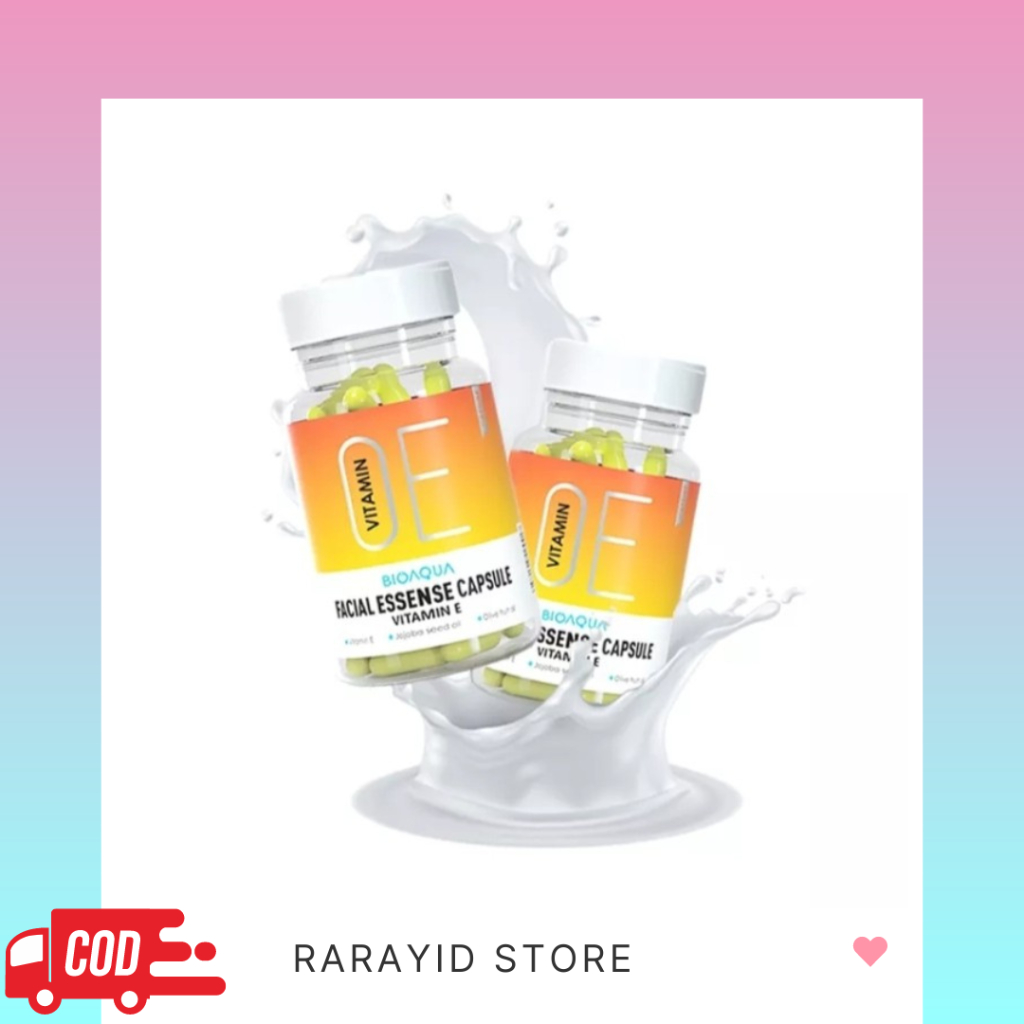 BIOAQUA Animate Vitamin E Facial Oil Serum Wajah Glowing Vit E Isi 60 Kapsul Essence Muka Nutrisi Fl