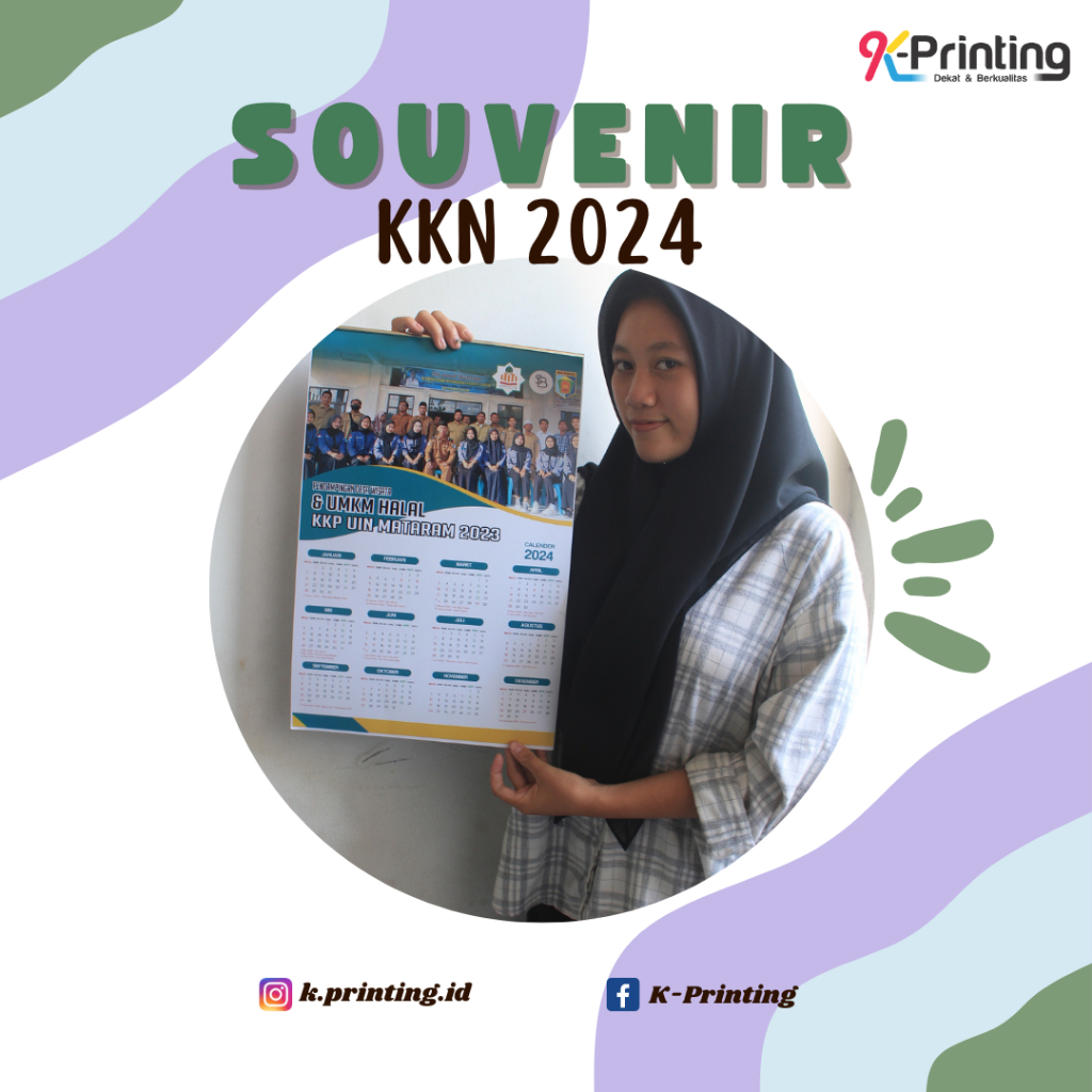 

Souvenir KKN • Kalender 2024 • 1 Halaman • Kalender Custom • K-printing