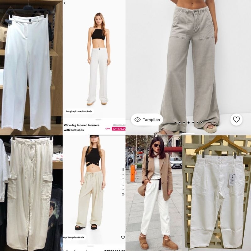 Bershka PB jeans cargo kulot