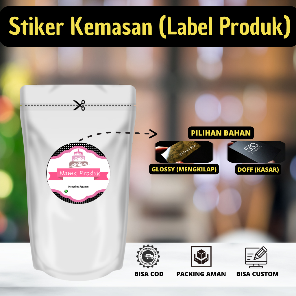

PROMO Stiker Label Kemasan / Produk Kode A-3 (Makanan, Minuman, Dll)