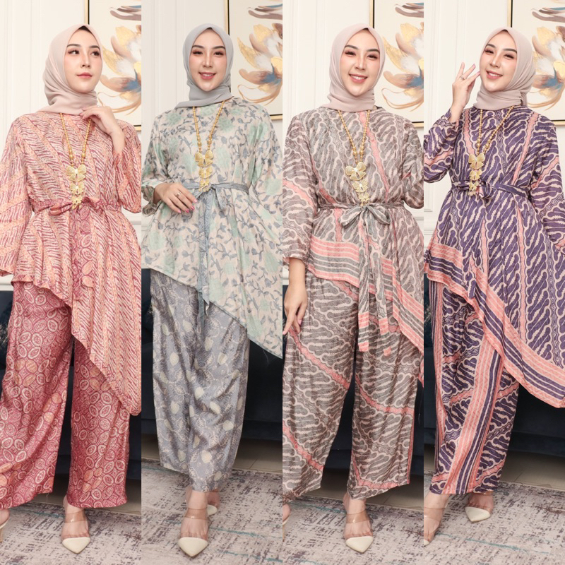DELIMA SET BATIK VISCOSE GIES 1948|SET CELANA NEW|SET CELANA KONDANGAN|SET CELANA KEKINIAN