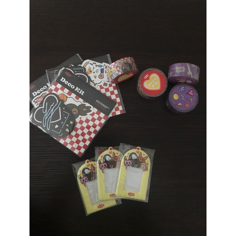 TXT deco kit stickers id holder washi tape