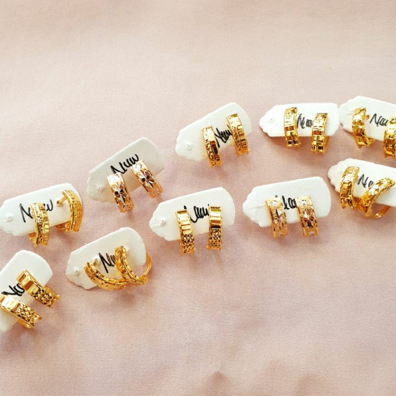 [NEW] Anting jepit emas asli kadar 375 8K