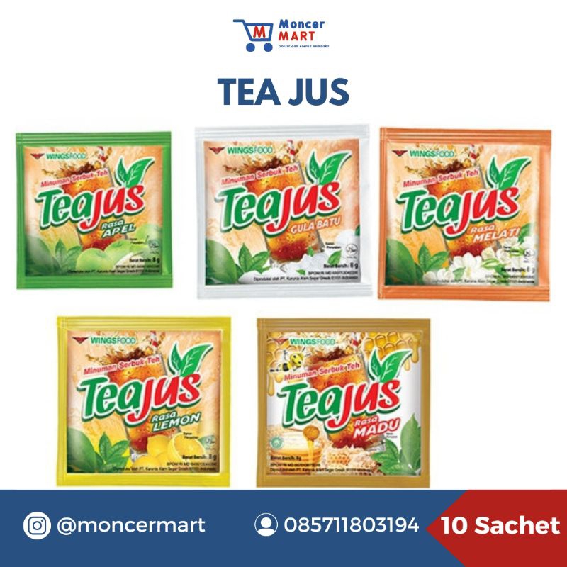 

Tea Jus All Varian Renceng Isi 10 Pcs x @7g