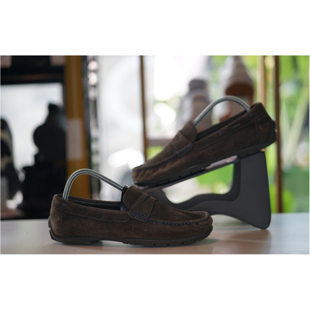 GEOX SLIP ON LEATHER ITALIANT PATENT SZ 42