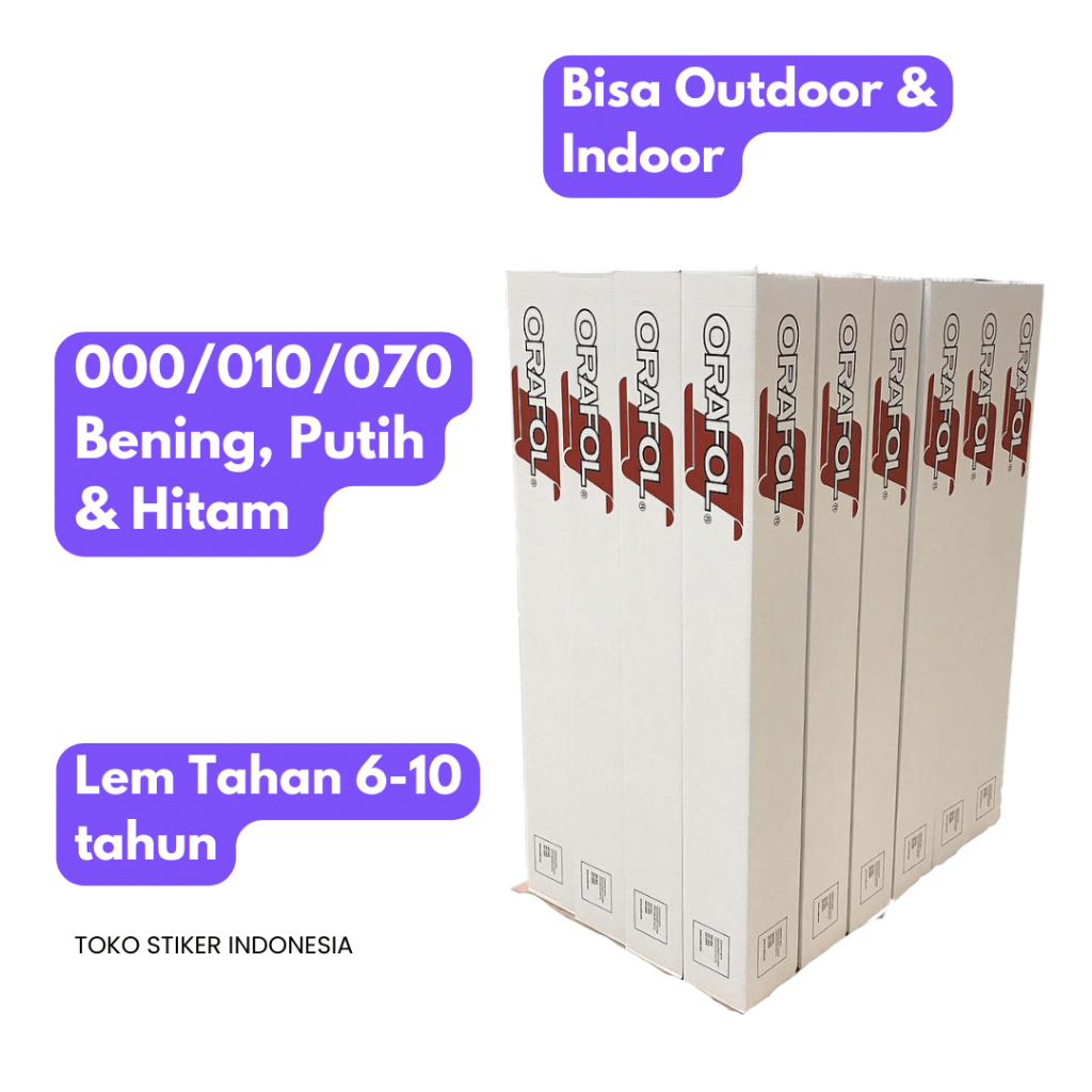 

Sticker Oracal Putih 651 - 010 White Glossy / Matte Doff [1 Meter] Vinyl Cutting Sticker Skotlet RB9