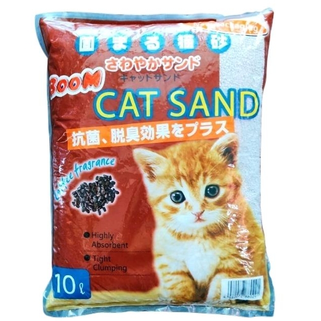 BOOM Cat Sand (10 Liter) - Pasir Kucing Gumpal Wangi
