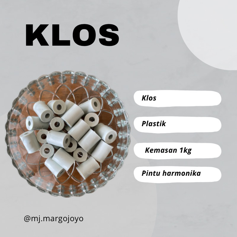 [1KG] Klos Plastik / ring closs / sparepart harmonika / pintu besi / folding gate / pintu harmonika 