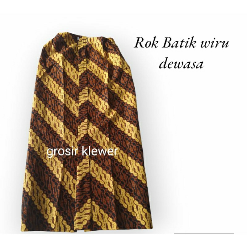 ROK BATIK WANITA DEWASA - ROK BATIK WARNA COKLAT - ROK. WIRU COKLAT