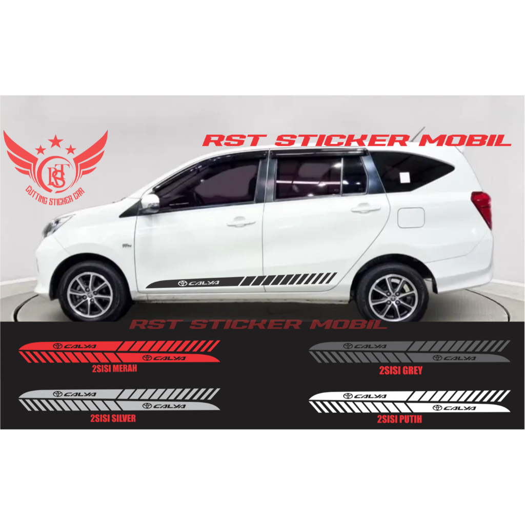 PROMO STICKER STIKER LIST BODY SAMPING MOBIL CALYA CUTTING STICKER MOBIL TOYOTA CALYA
