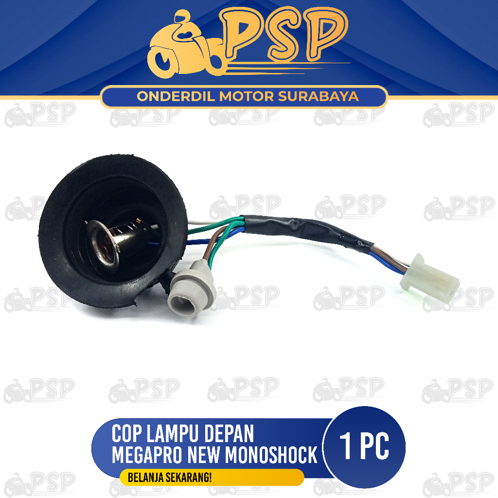 Cop Lampu Depan Megapro New Monoshock - Pitingan Fitting Fiting Piting Socket Soket Dop Bohlam Bulb