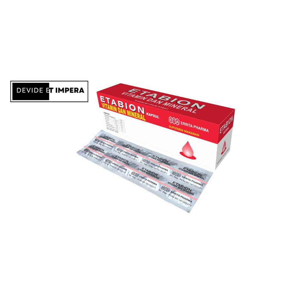 Etabion 1 Strip / 10 kapsul - suplemen tambah darah ibu menyusui hamil