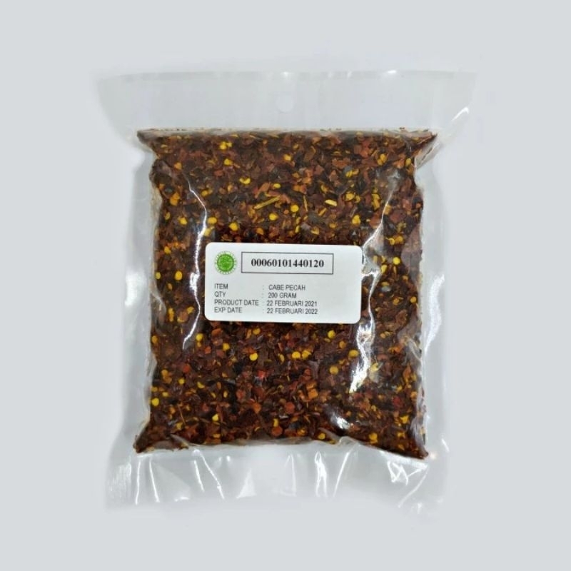 

Cabe Pecah / Chili Flake 200 Gram 100% Asli