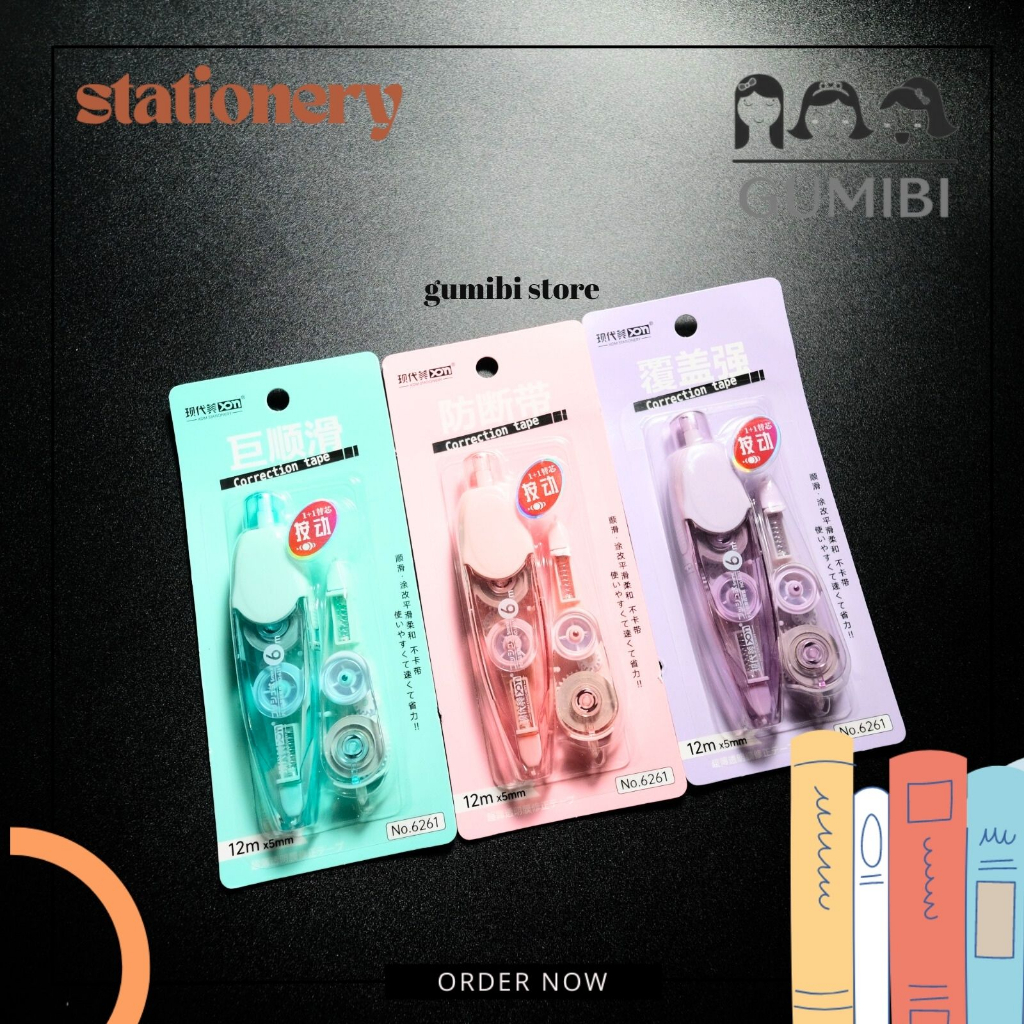 

CORRECTION TAPE CETEK MEKANIK FREE REFILL XDM 6261 TIP EX TIP X LUCU FREE REFILL