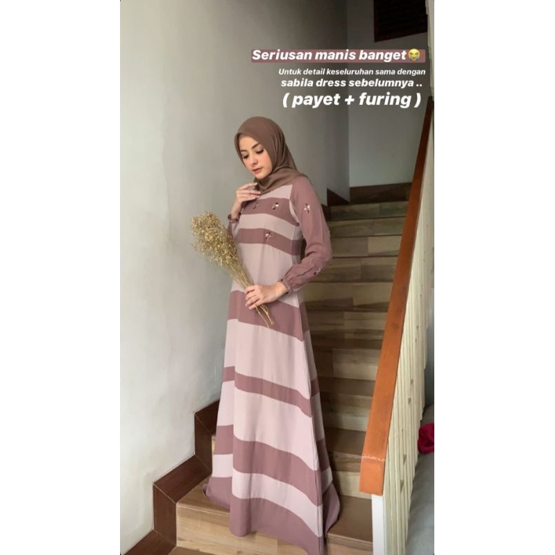 READY SABILA DRESS ONLY SIZE L BY KALEELA SALE