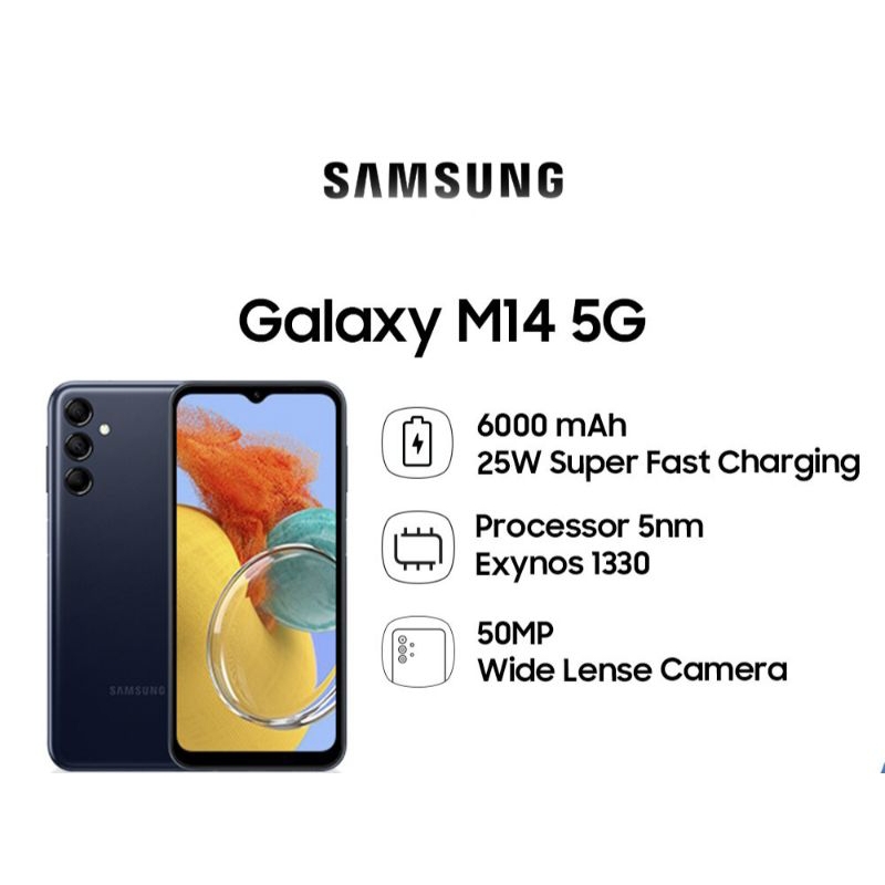 Samsung Galaxy M14 5G RAM 4/64GB | 4/128GB | 6/128GB 5G  M15 5G 6/128 - GRS RESMI SEIN