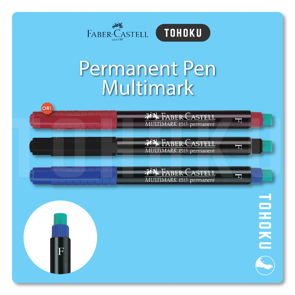 

Spidol OHP Faber Castell Hitam - Marker Multimark Permanent F