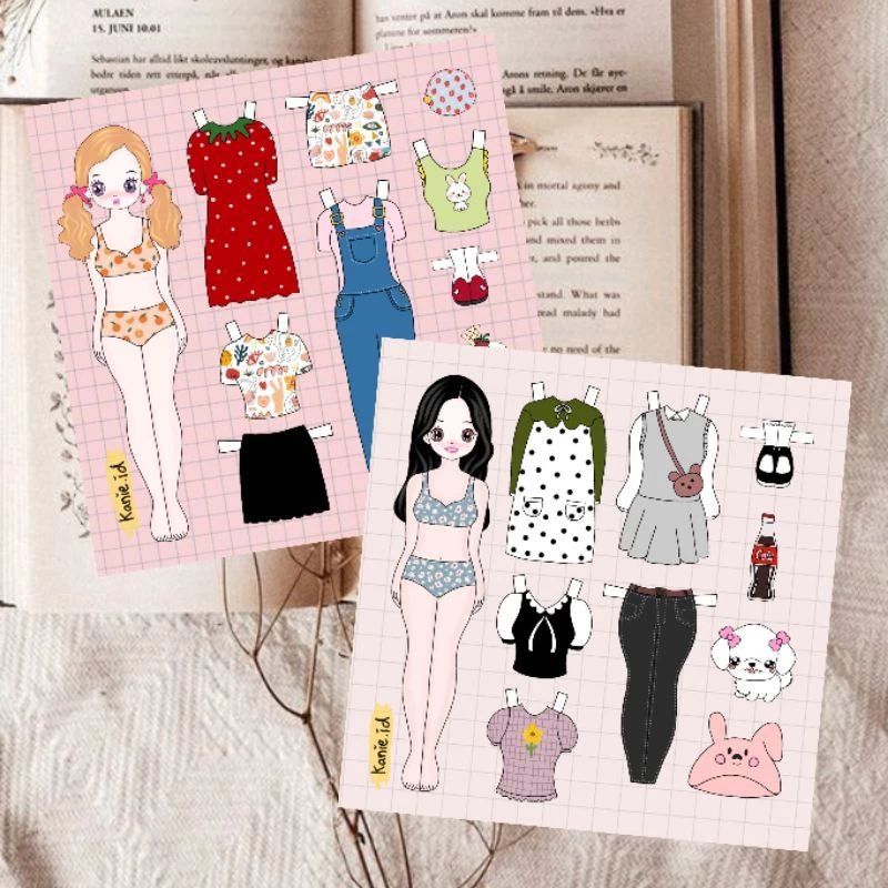 Harga per lembar mainan Bp Bpan papper doll boneka bongkar pasang kertas busy page book